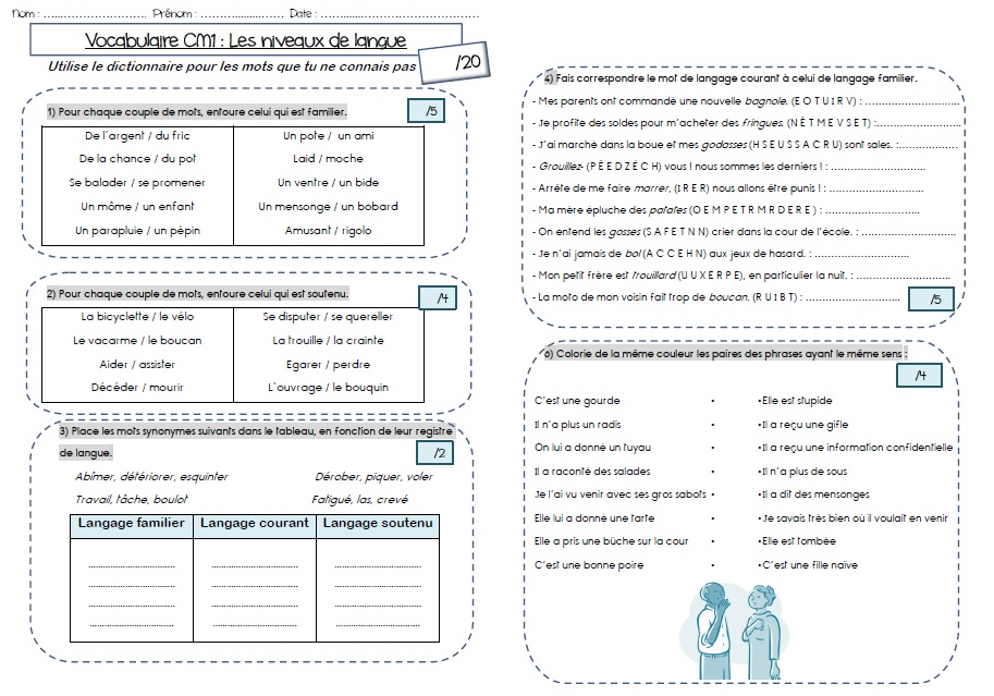 Fiche Lecture Cm1 Imprimer